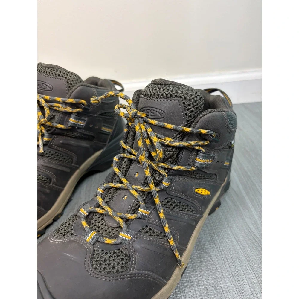 Keen Utility Lansing Mid Work Boots 9.5D Raven Gray Steel Toe EH Safety Hiking